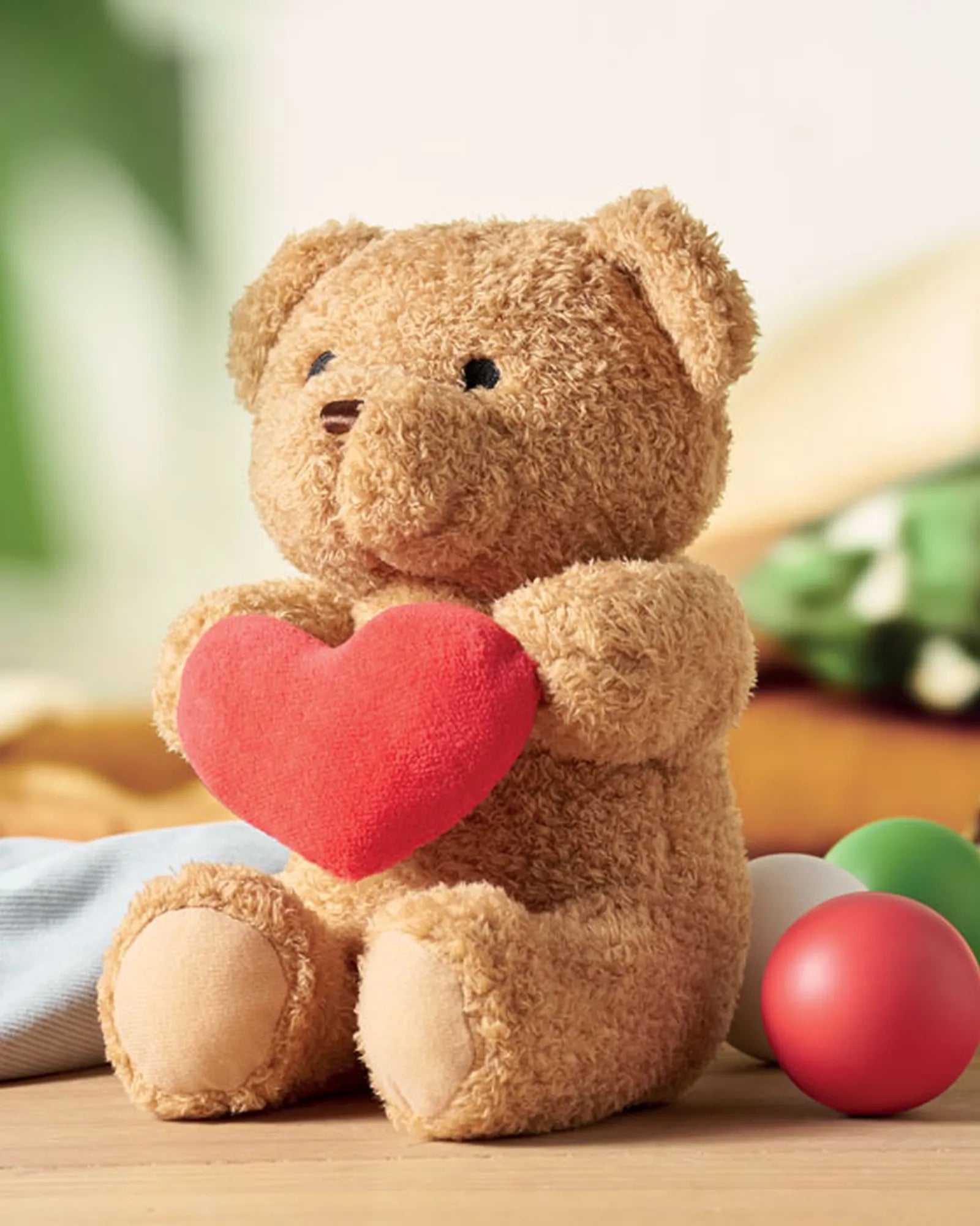 Plüschbär Polyester 23 cm mit Herz zum Personalisieren - 2